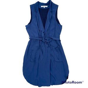 Lovers + Friends Sleeveless Shirt Dress Blue L